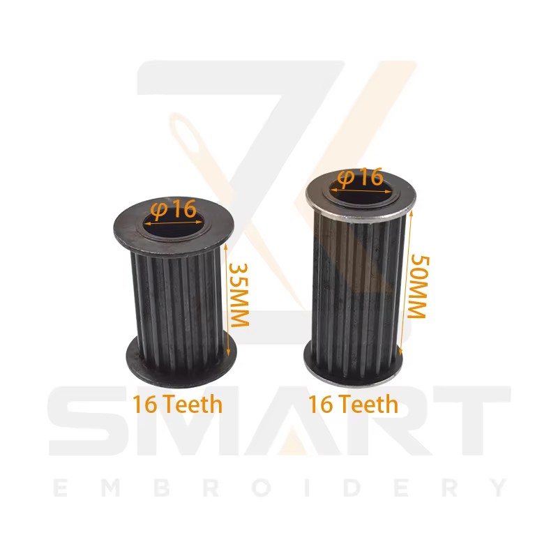 Tajima SWF Peiriant Cyflymder Parts Pulley Iron Material S5M 16 Teeth 35/50 MM 501490030S12 UN110030B000 501470050S11