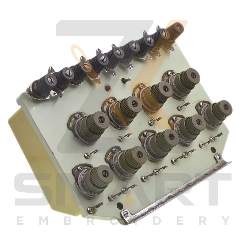 Uned Bas Tensiwn 9 Lliwiau gyda Tensiwn Base Card Tajima Peiriant Parts T01TJ901-U