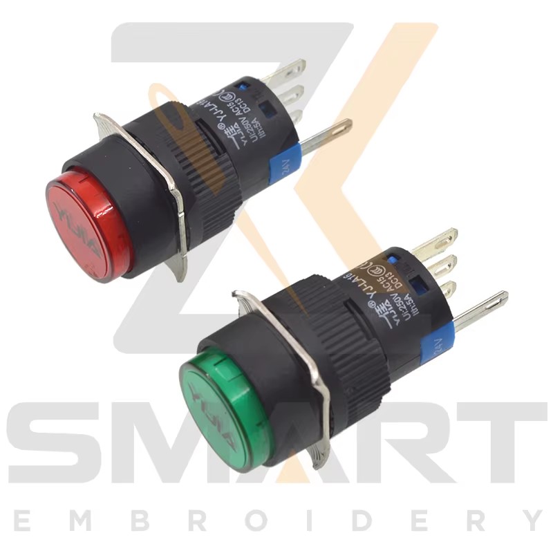 Cyflymder Button Gyda Lamp Self-Return Tsieina Peiriant Cyflymder Parts EDH06-YJ-LA16G EDH06-YJ-LA16R