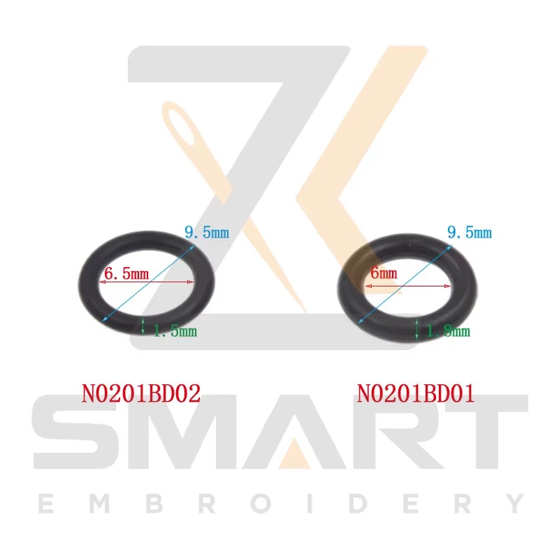 100 Pecynnau Peiriant Gwrthdaro Barudan Parts A9014055 KF232120 O-rings N0201BD01 N0201BD02
